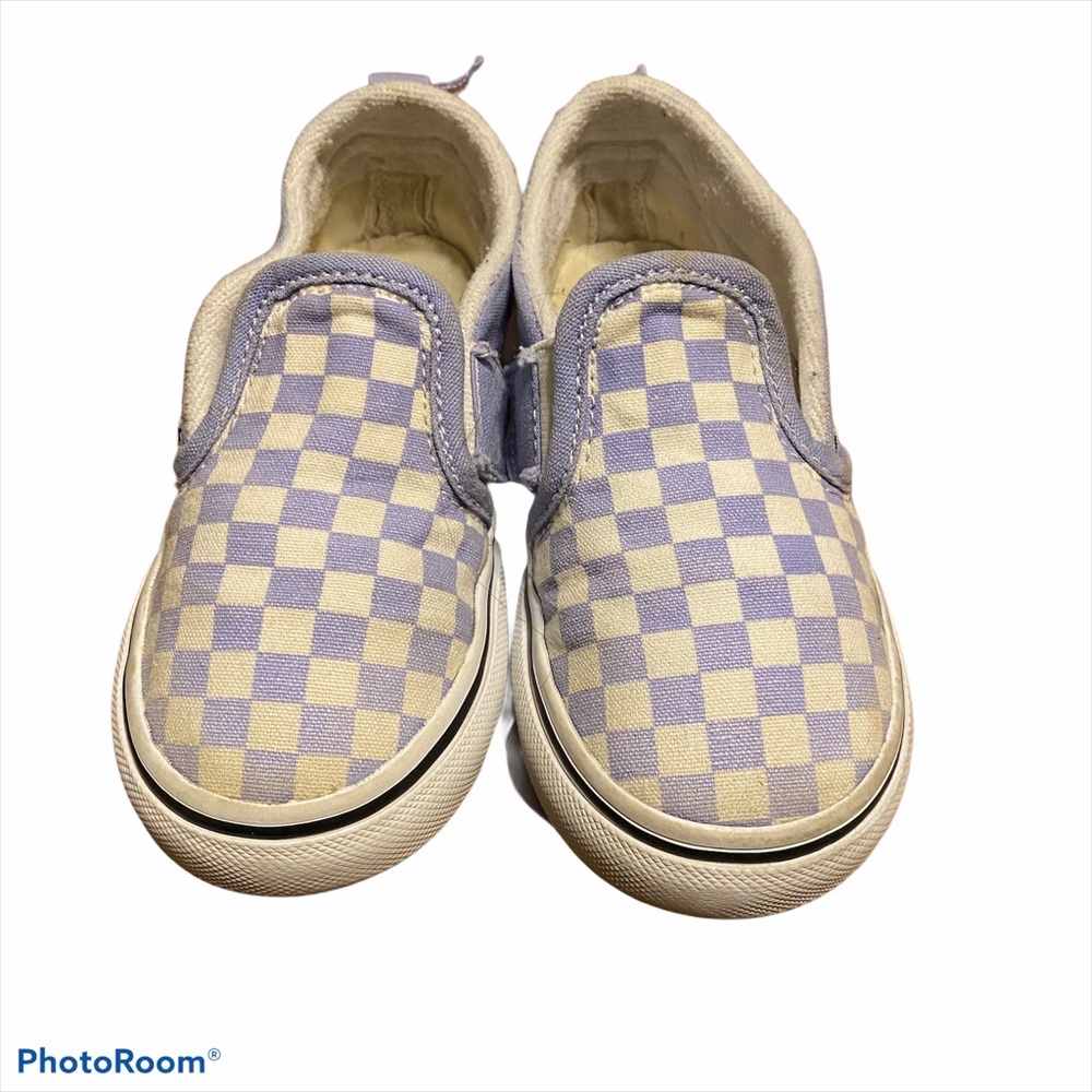 9 toddler Checkered slip on VANS